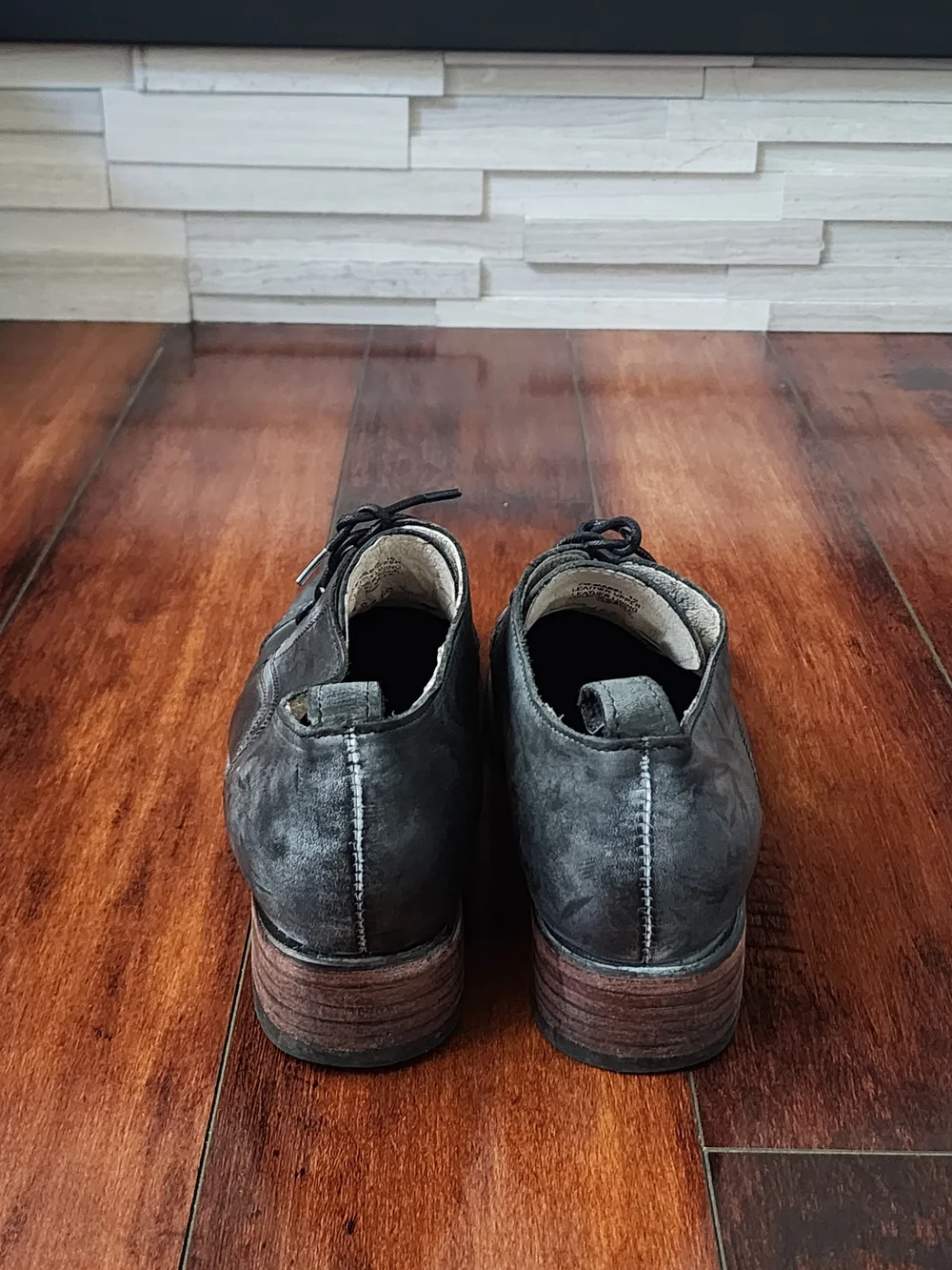 Freebird by Steven Mabel Black Leather Lace Up Oxford Shoes Size 10